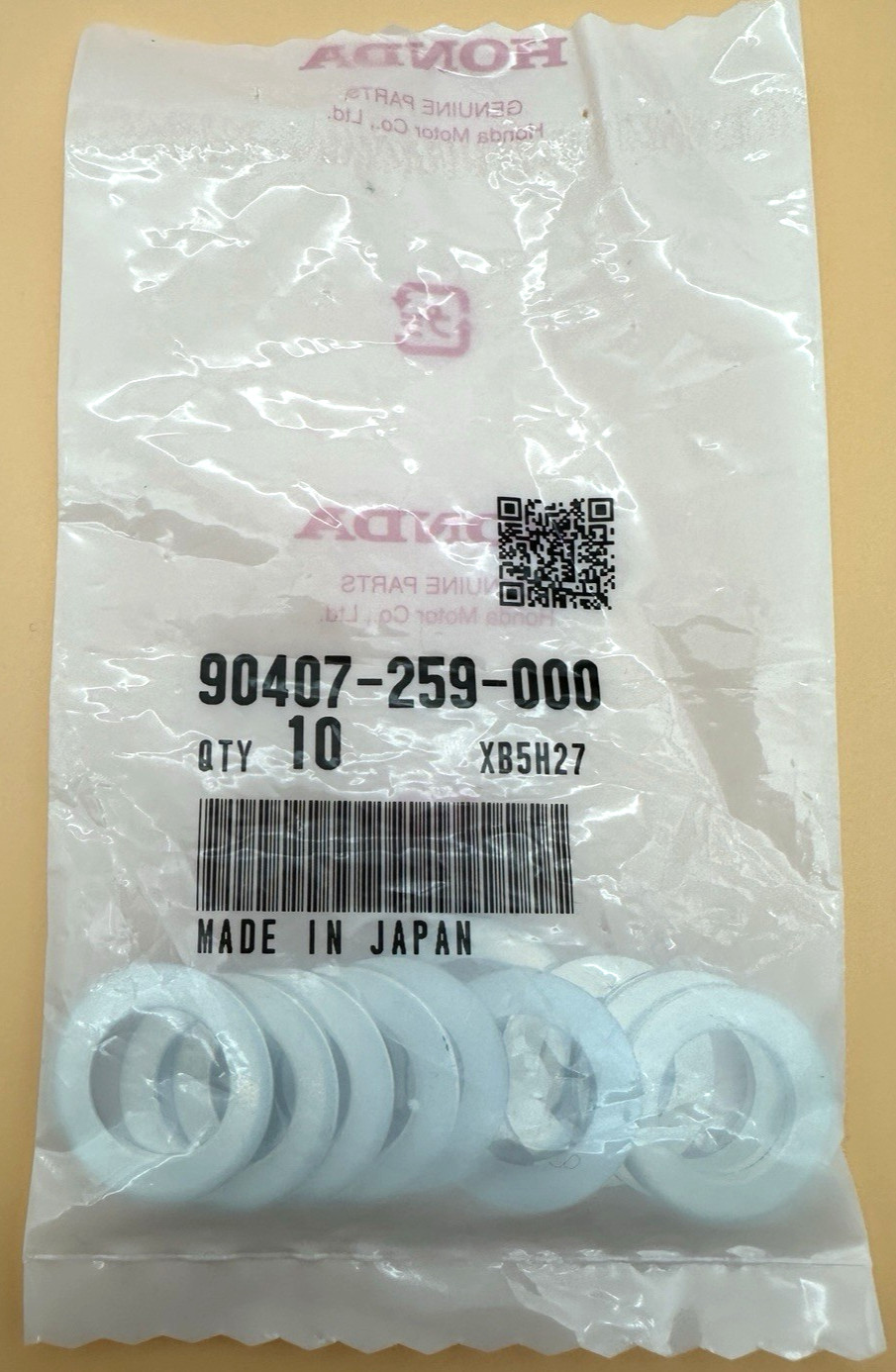 10PK Genuine Honda 90407-259-000 GASKET, DRAIN VALVE (12.5X20) 90407259000 OEM