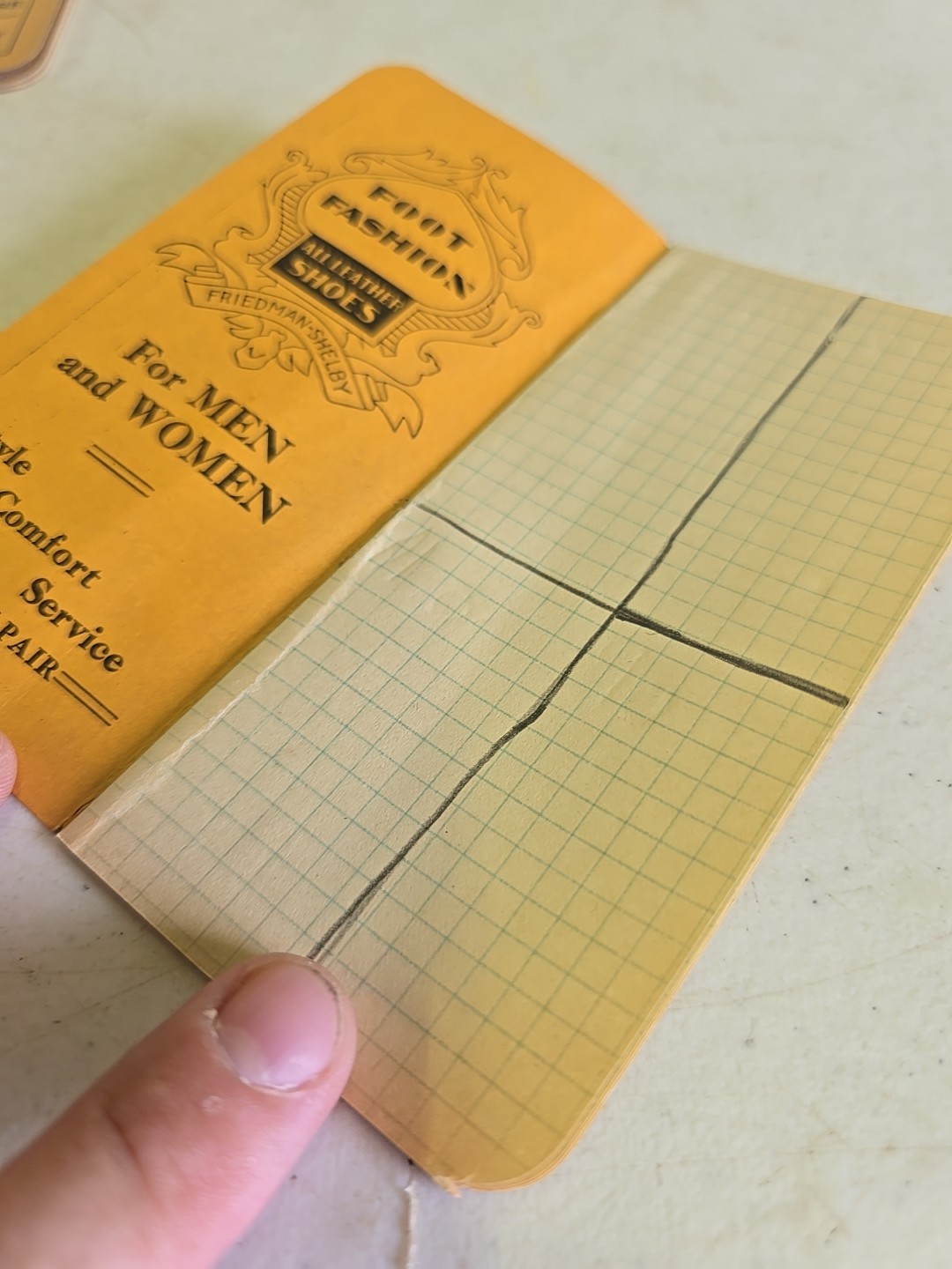 Antique Friedman-Shelby Red Goose Shoes 2 Advertising Pocket Notebook - Logan IA