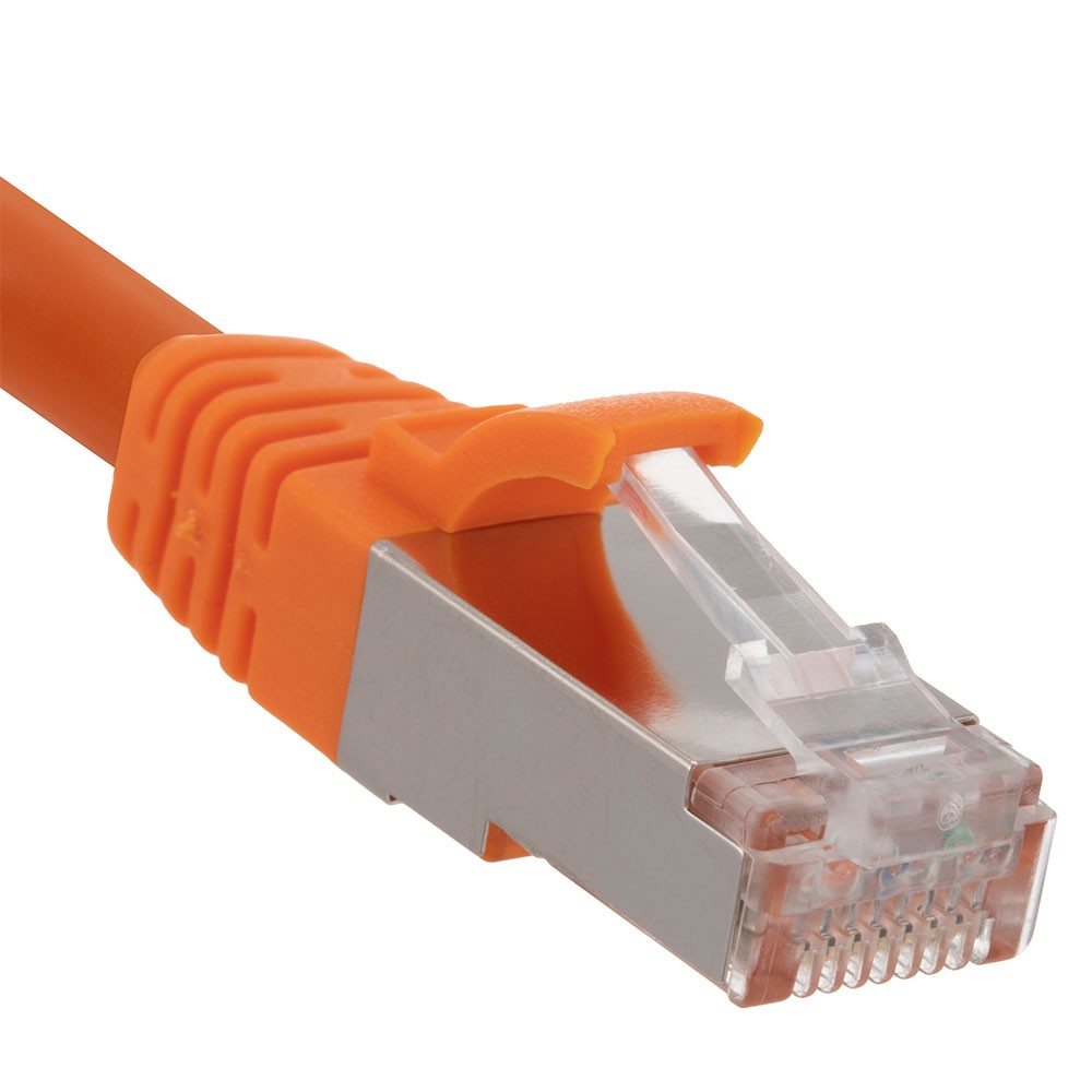 Ethernet Patch Cable CAT6A, S/FTP, 26AWG, 7 Ft, 5 pack, Orange