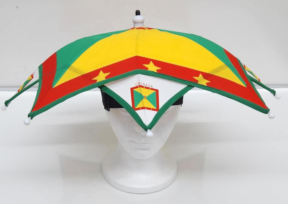 Grenada Umbrella Hat Sun Shade Golf Camping Fishing Hiking Outdoor Foldable