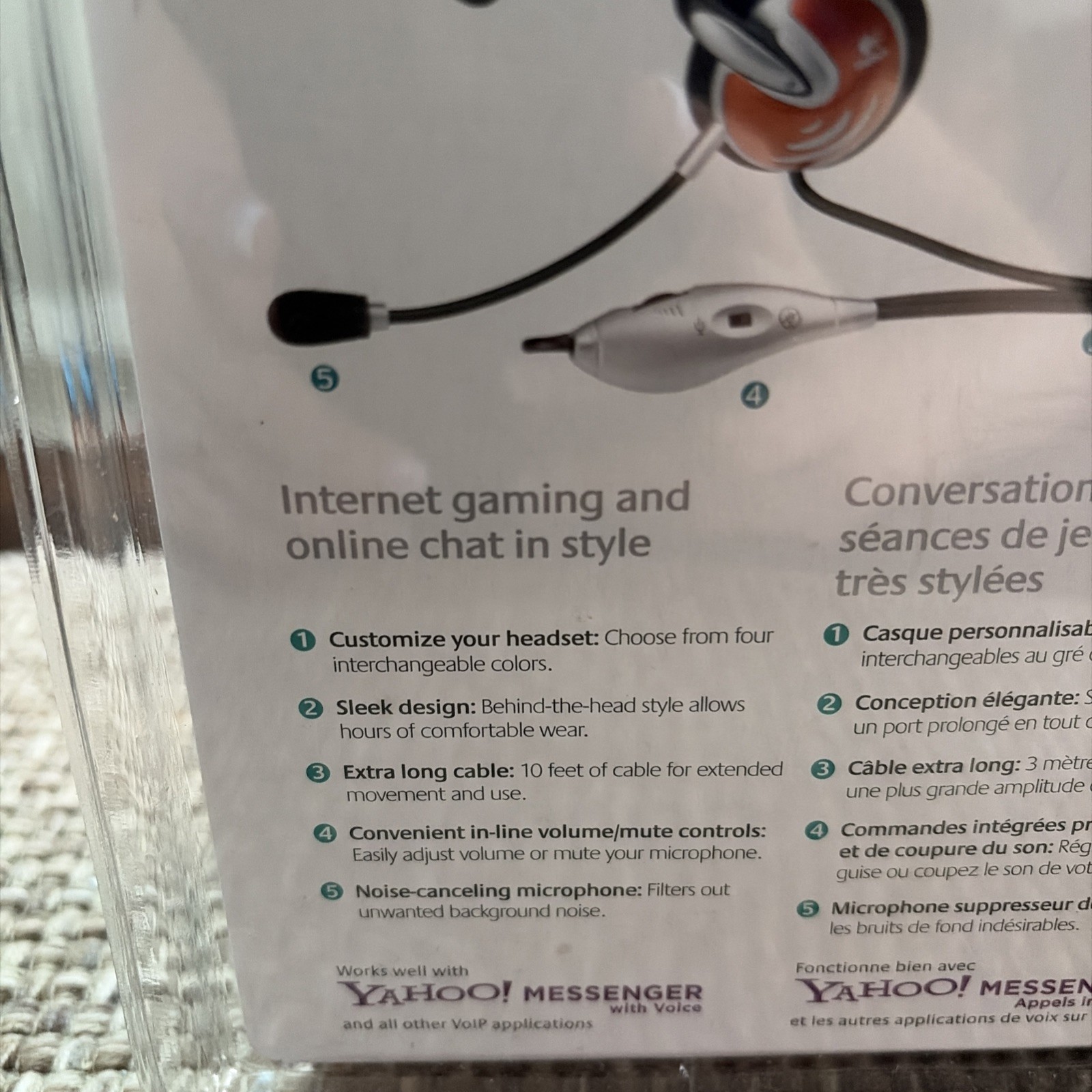 Logitech Internet Chat Headset Behind the Head Multicolored Computer New Sealed