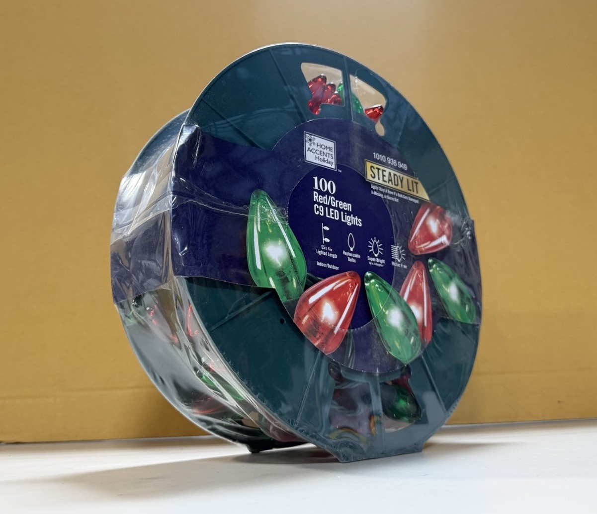 Home Accents Holiday 100-Count Red/Green C9 LED Steady Lit Lights New Christmas