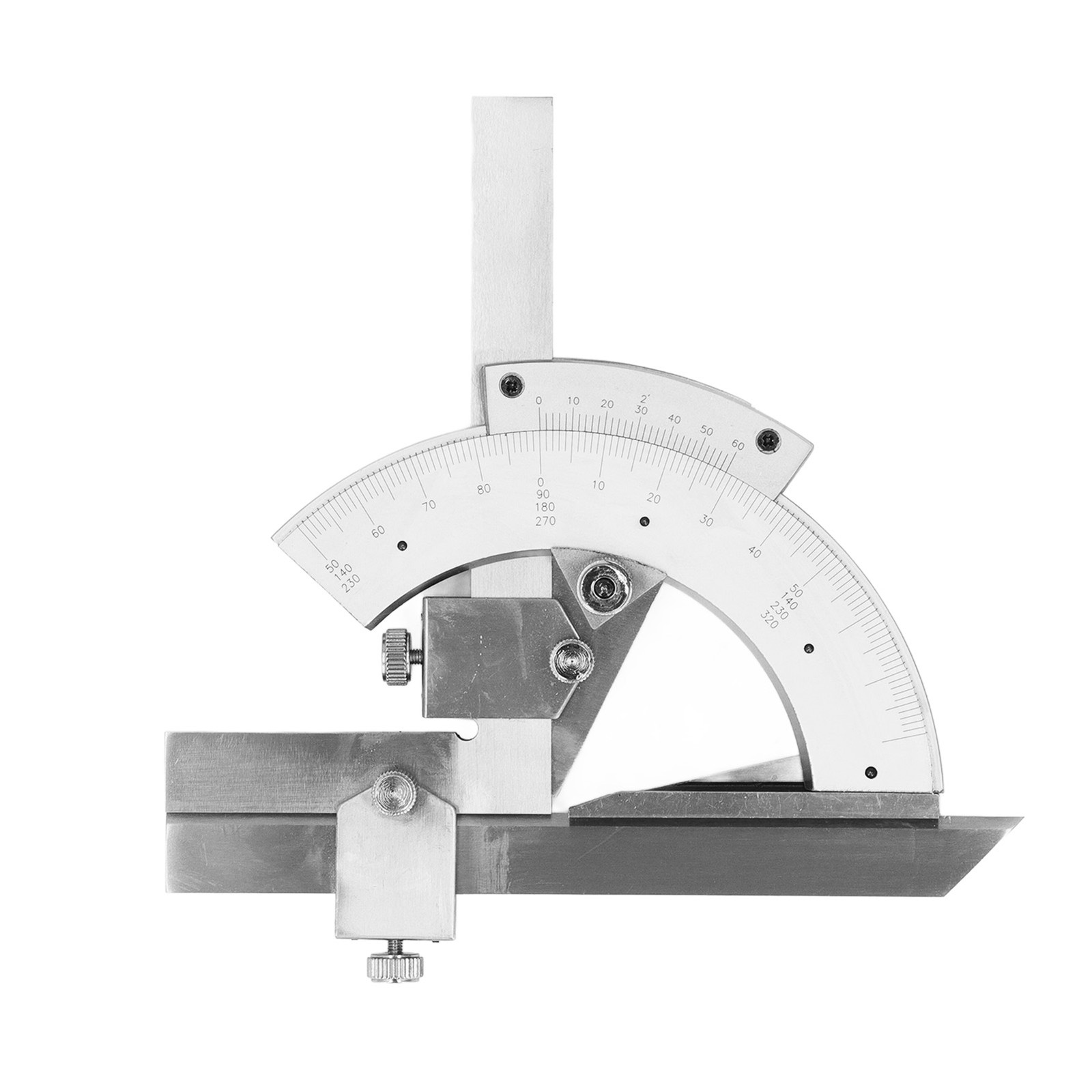Vernier Bevel Protractor 0-320° Fine Tuning Angle Finder Measuring Ruler Part