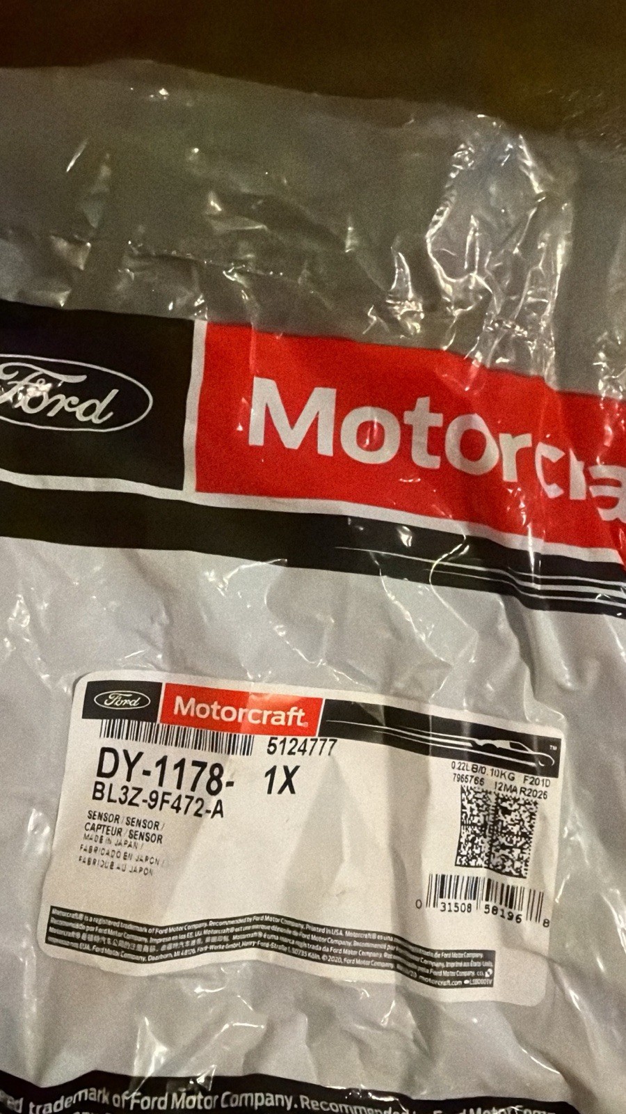 New And Original DY-1178 Motorcraft For Ford Explorer 2011-2015