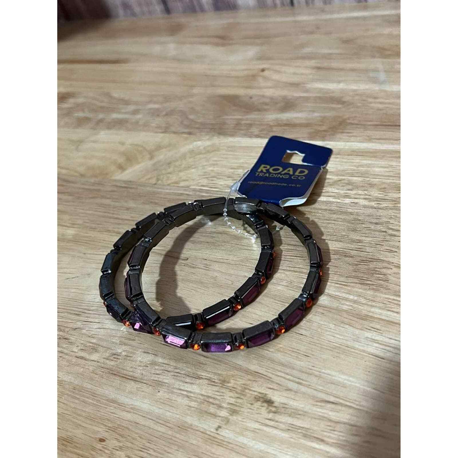 NWT Road Trading Co Woman’s Bracelet Black/PinkRoad