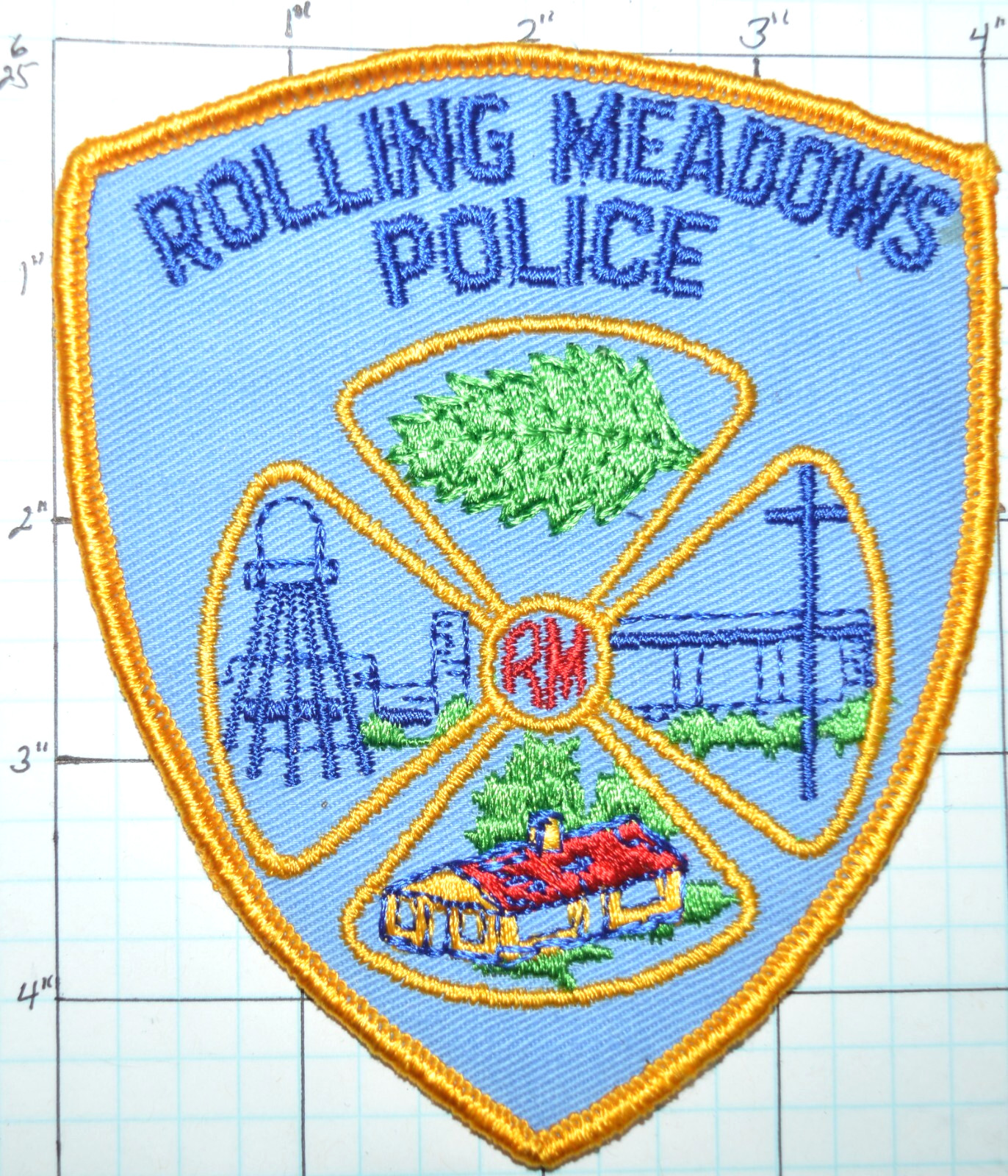 ILLINOIS, ROLLING MEADOWS VINTAGE POLICE DEPT PATCH