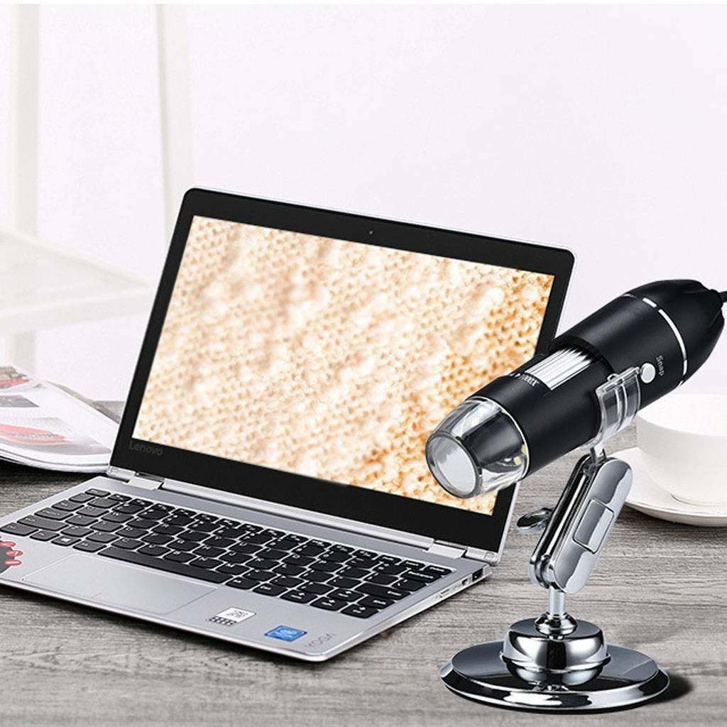 8LED USB Digital Microscope Biological Endoscope Magnifier Camera w/Stand 1000X