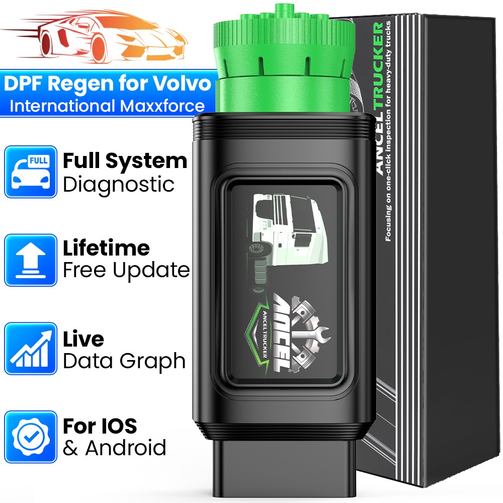 Diesel OBD2 Scanner Bluetooth Code Reader DPF Regen Tool Fit For Volvo Maxxforce