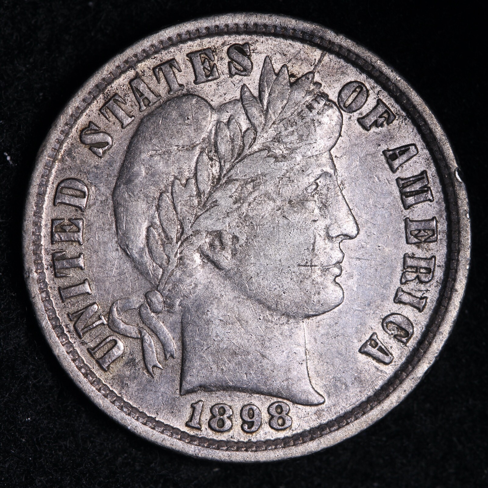 1898 Barber Silver Dime CHOICE AU E271 VUCS
