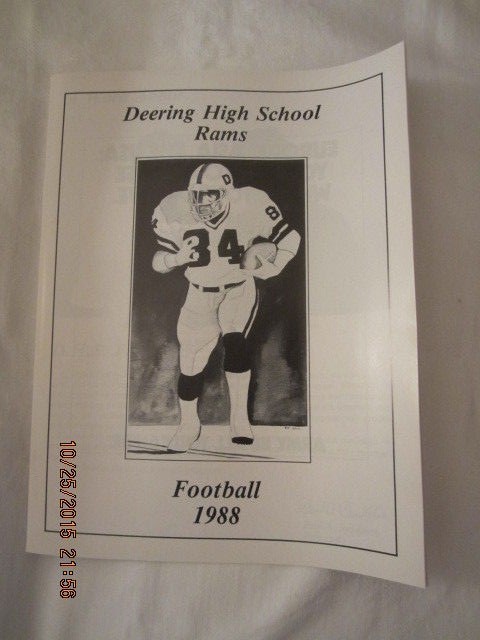 Deering High School RAMS Football Seasonal Booklet 1988 (Portland, Maine)
