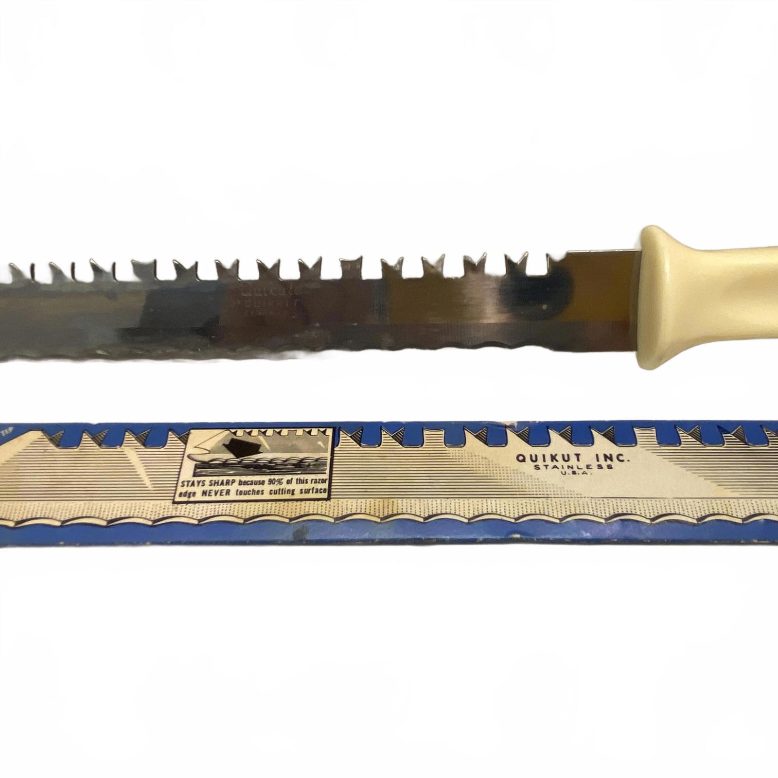Quikut Stainless Bread Knife - Serrated Edge with Protective Sheath