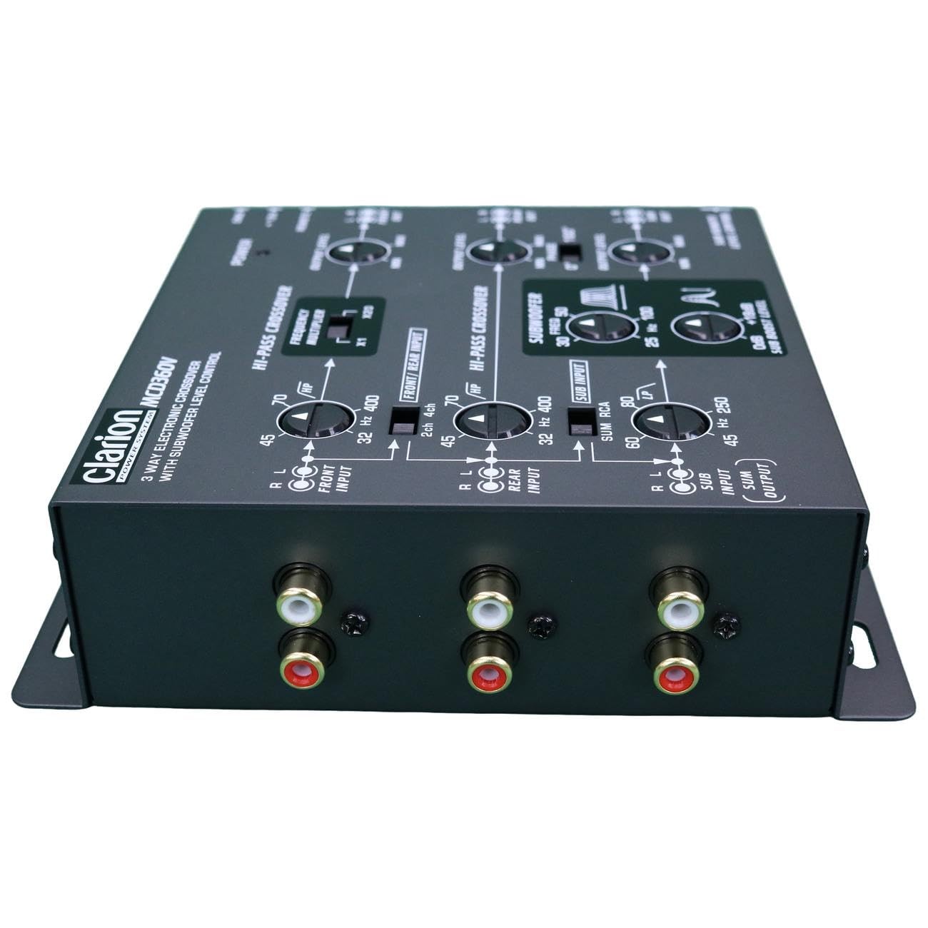 Clarion MCD360V 3-Way 6 Channel RCA Inputs Electronic Crossover with Black