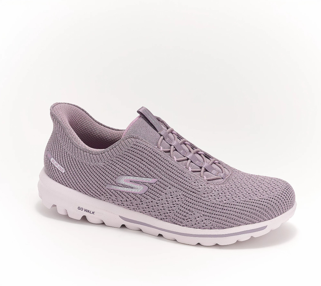 Skechers GO WALK Travel Slip-ins Aurelie Mauve Washable Comfort Shoes - NEW