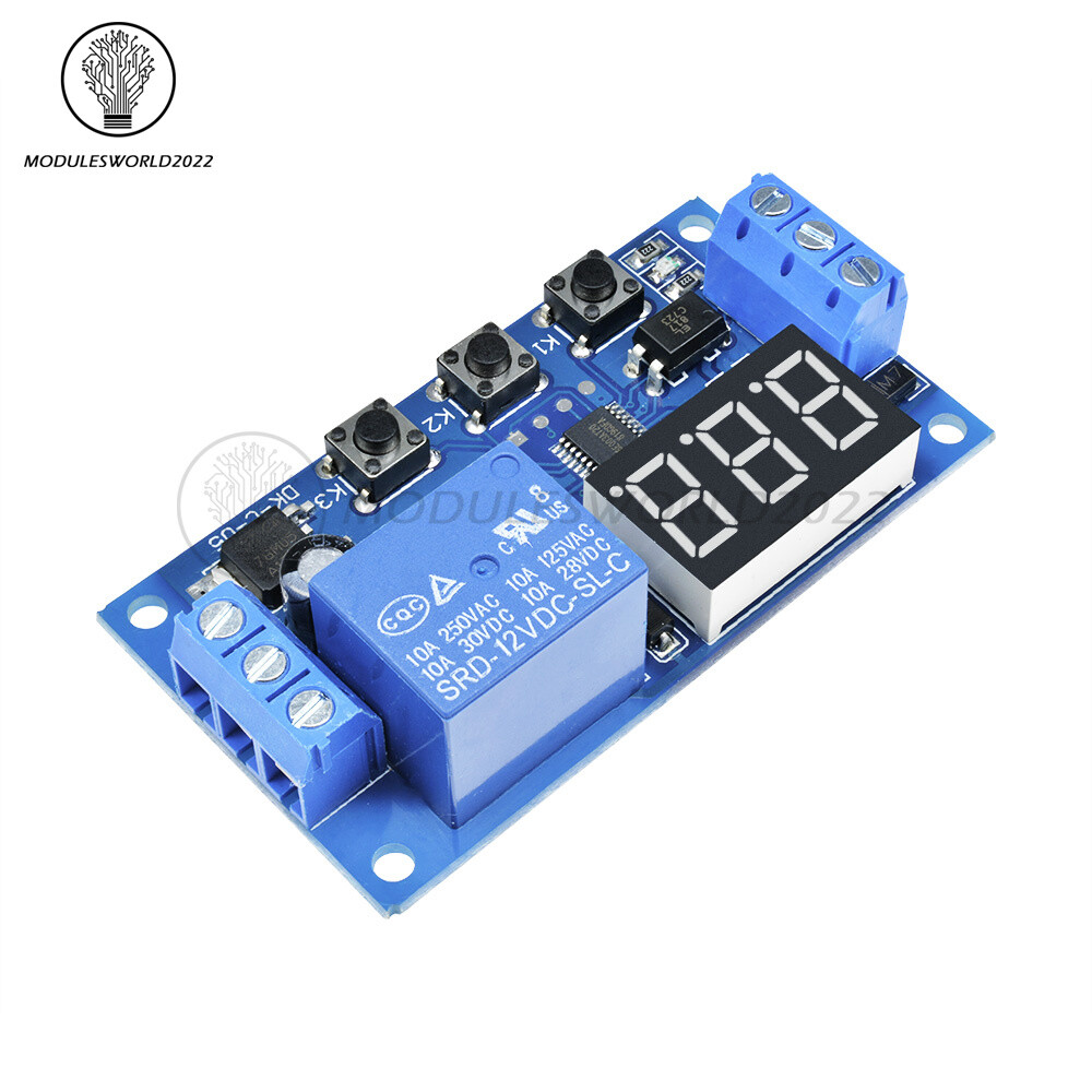 DC 12V LED Display Home Automation Delay Timer Board Control Switch Relay Module