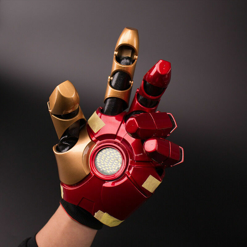 1:1 Iron Man MK42 Arm/Palm Wearable Blaster Gauntlet MK42 LED Armor Gloves Props