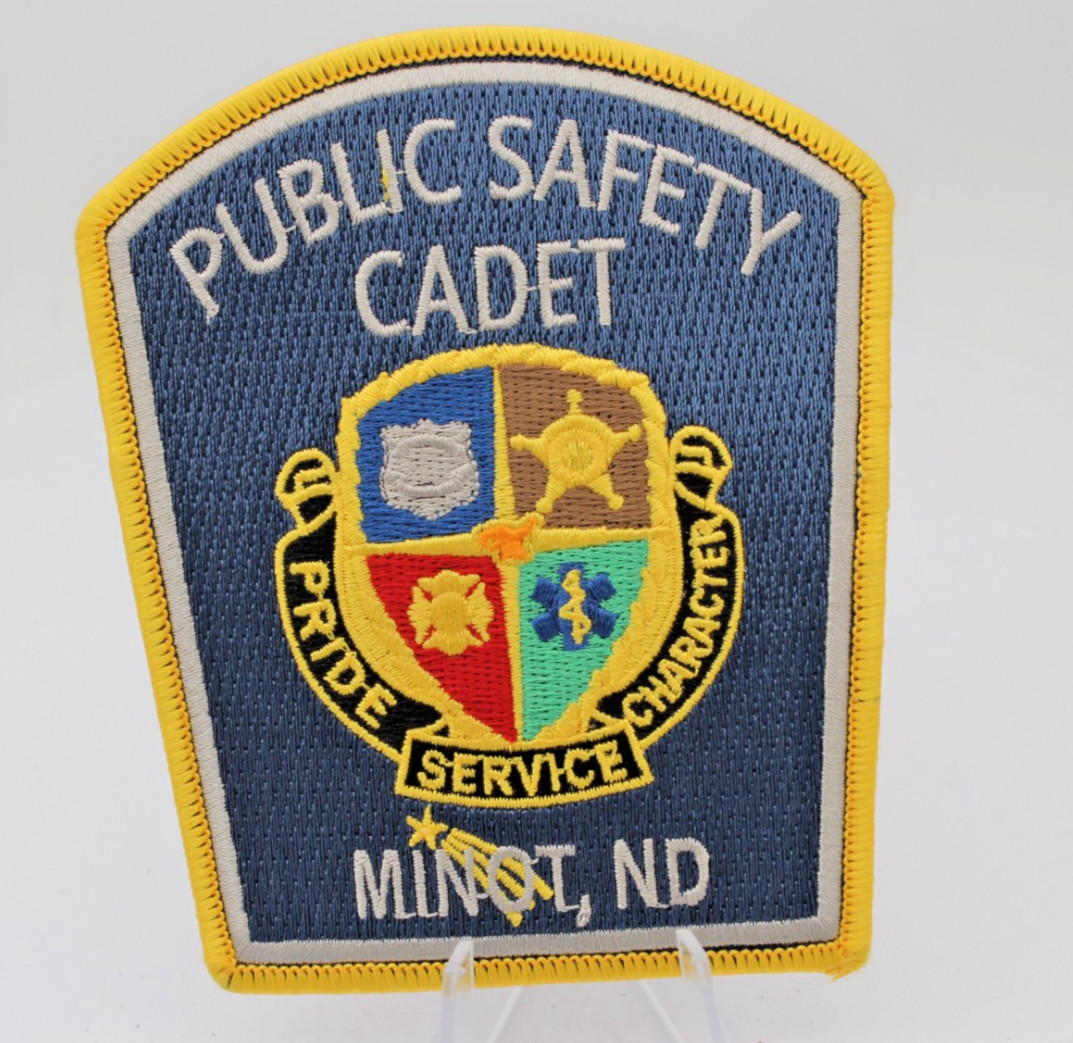Public Safety Cadet Embroidered Patch Minot ND • Service Character Shield