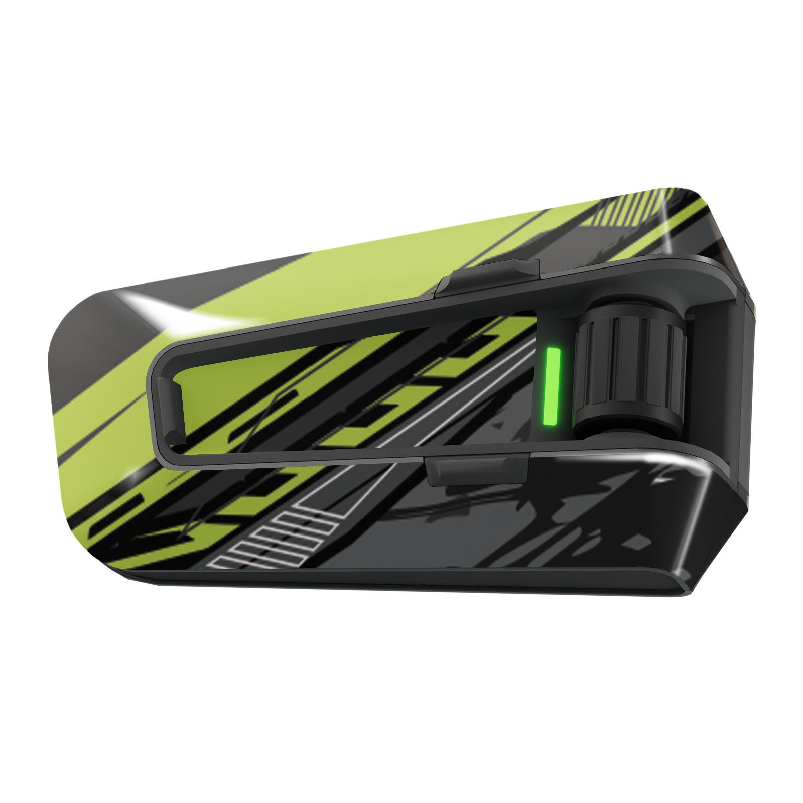 For Cardo Packtalk Edge Device Surface Cover Protection Sticker x2 Green Stripe
