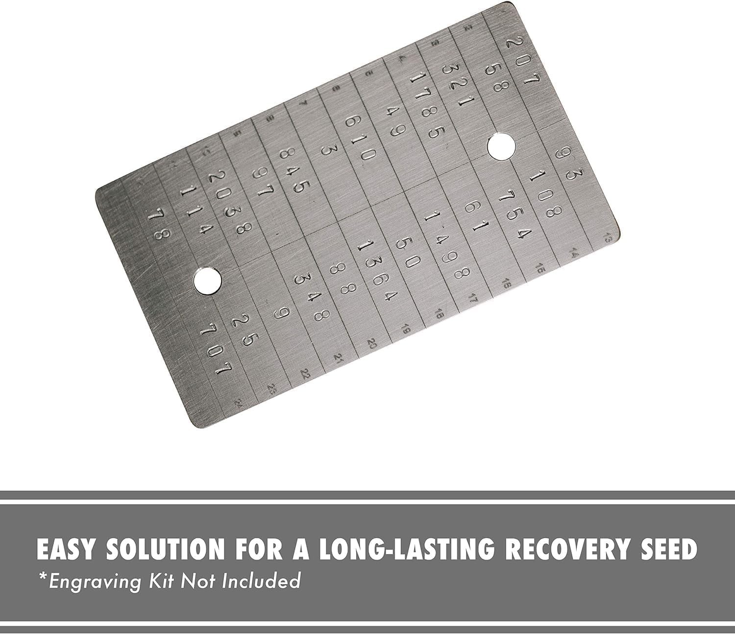 Advanced Titanium Crypto Seed Plate - Ideal for Bitcoin & Ethereum Safekeeping