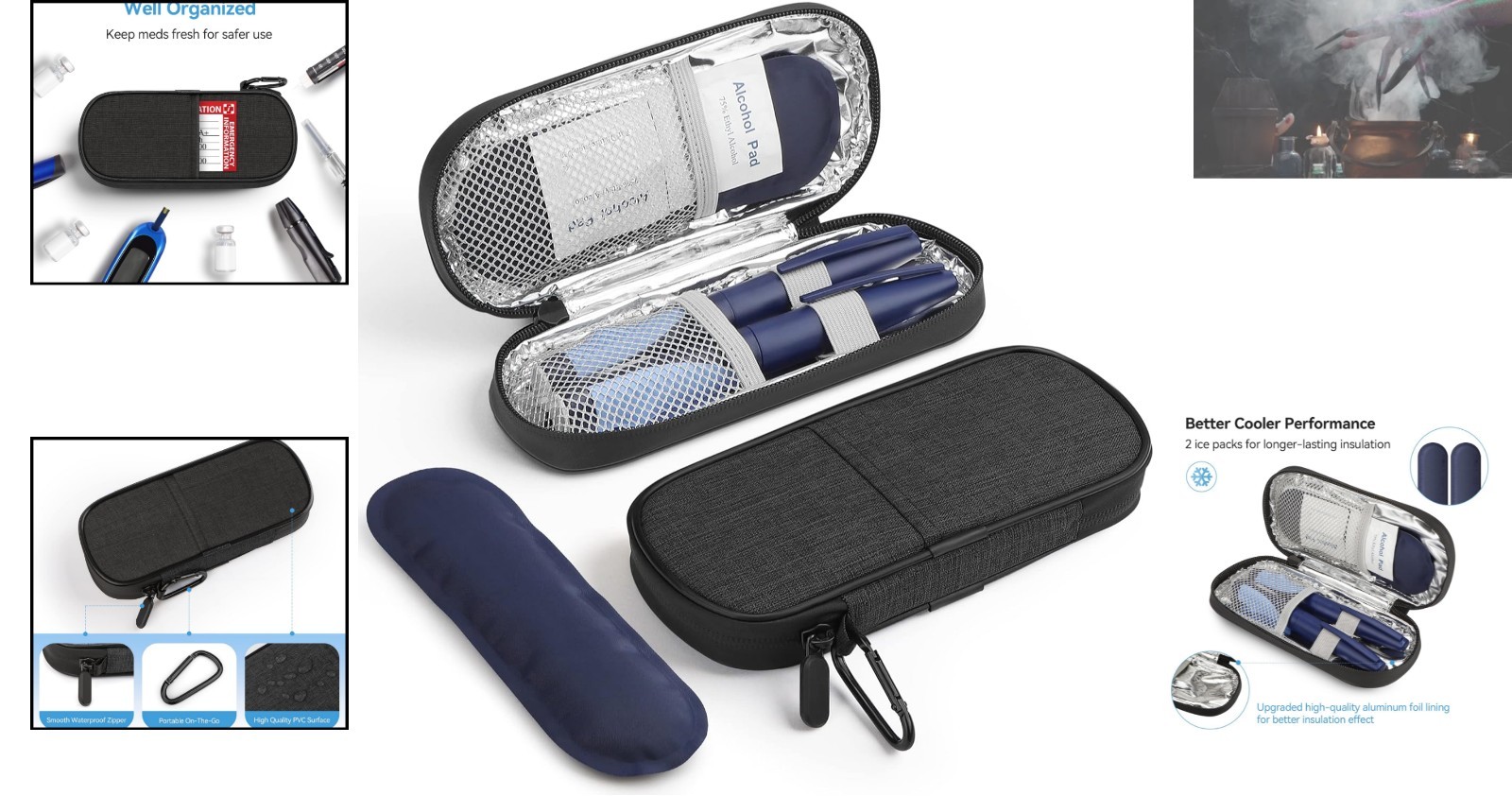 Waterproof Insulin Pen Cooling Case - Organized Storage for Diabetic Essentials