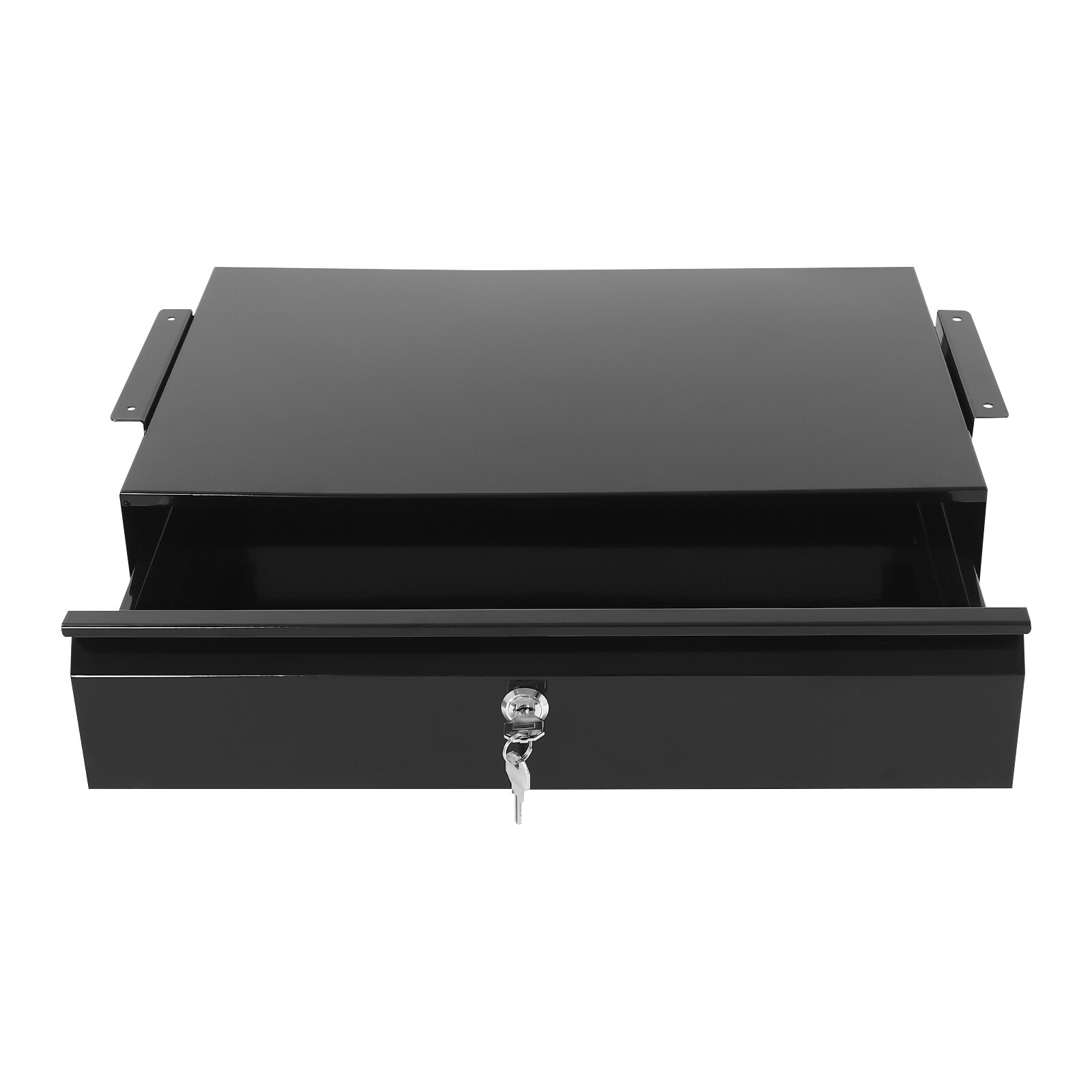 Under-Desk Slide-Out Lockable Drawer Black 45 × 31 × 9.9 cm