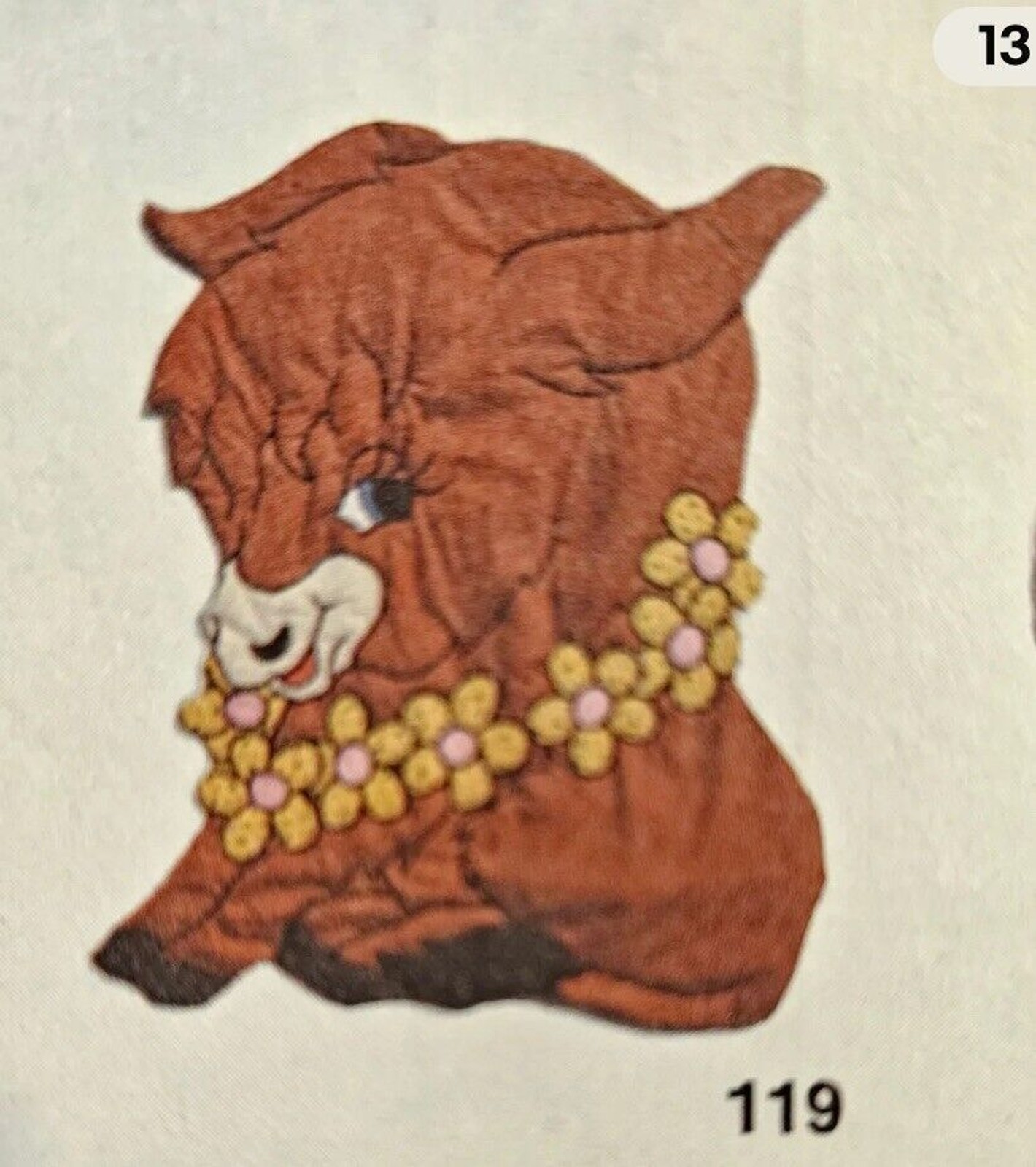Donkey Quilt Wall Hanging Vintage 70s Kiddie Komfies 119 Uncut Pattern Quilting