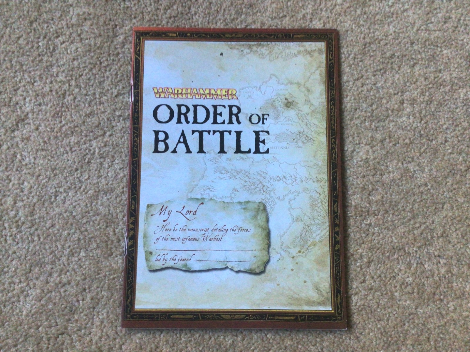 warhammer order of battle booklet unused mint condition oop preowned