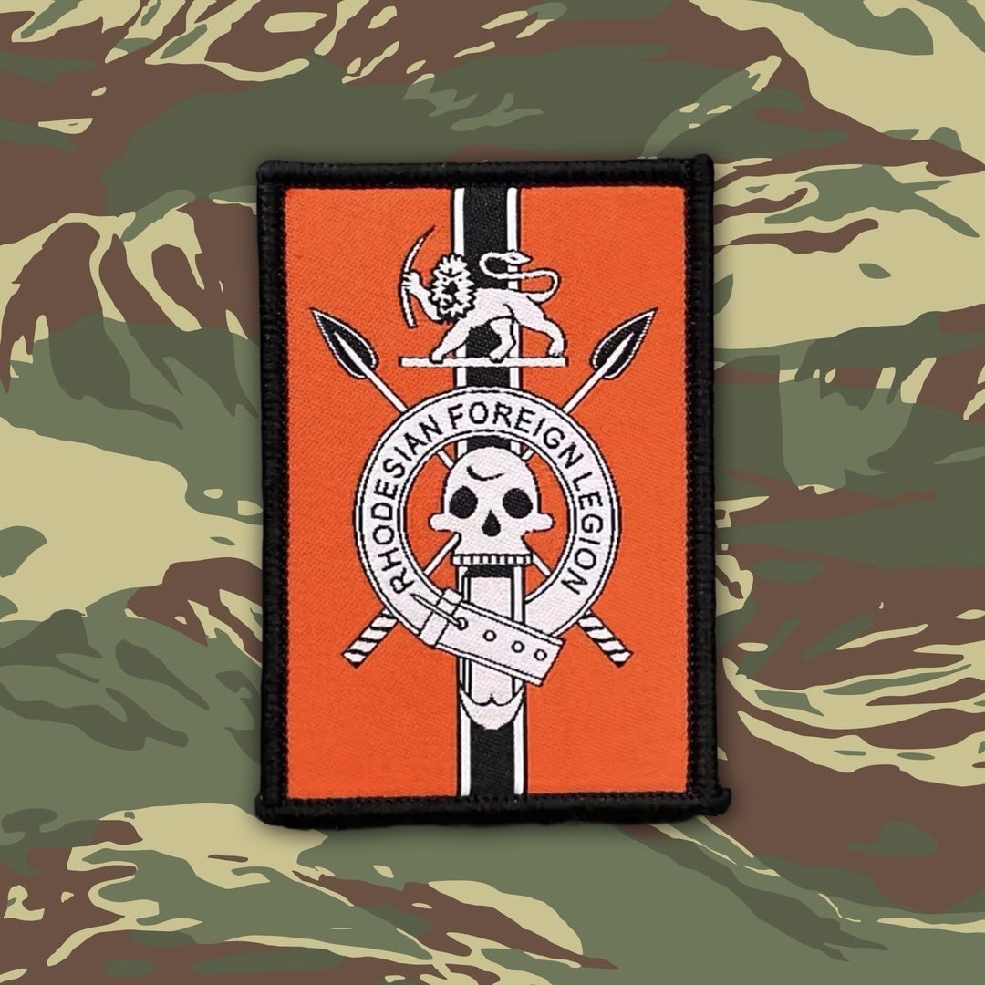 RHODESIAN FOREIGN LEGION Woven Patch Hook/Loop Back RHODESIA SOUTH AFRICA ARMY