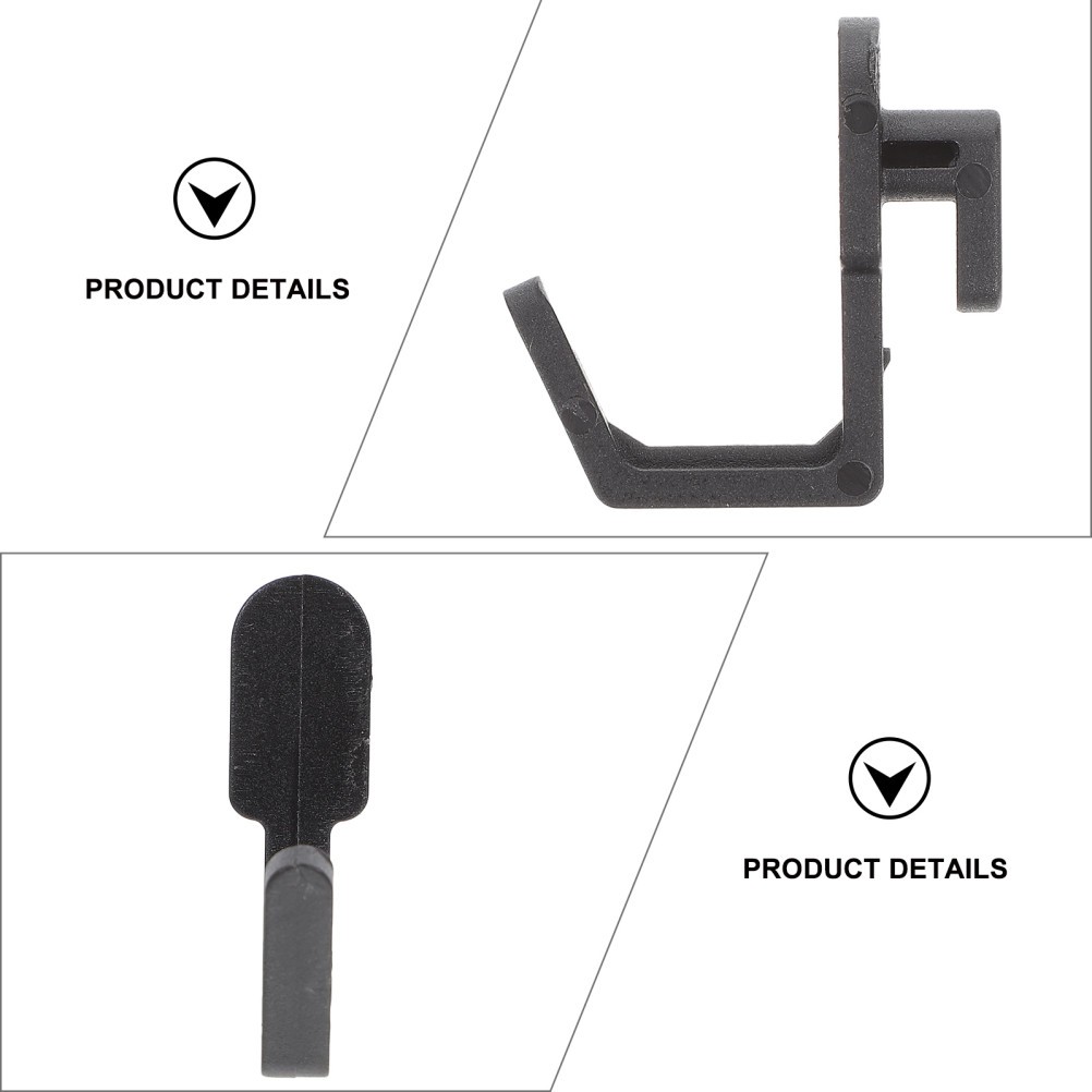 20Pcs Reusable Plastic J Shape Pegboard Hooks Display Hooks for Workshop