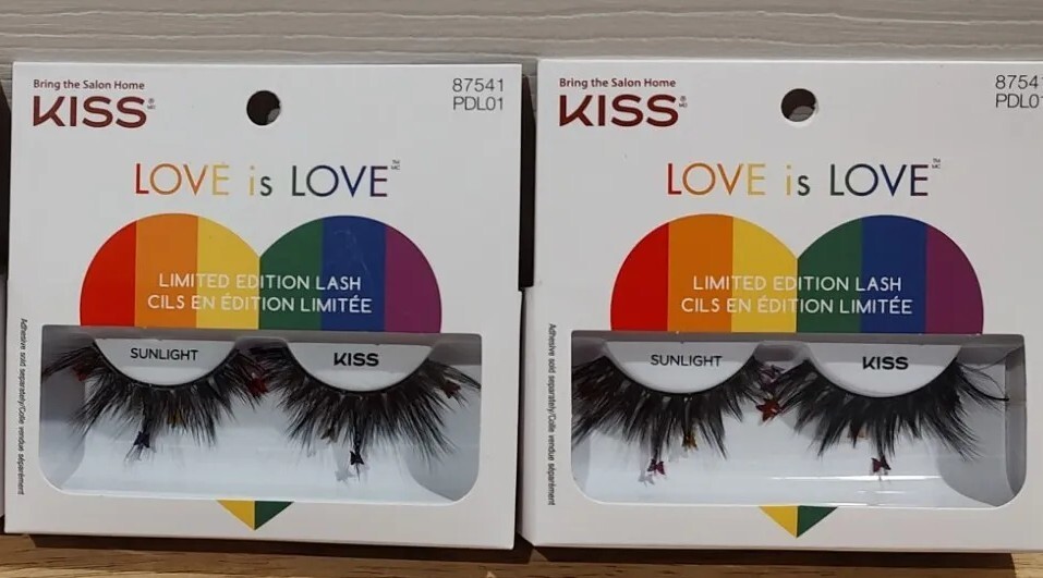2 Pkgs - KISS Love is Love Fake Eye Lashes Limited Edition Sunlight- Butterflies