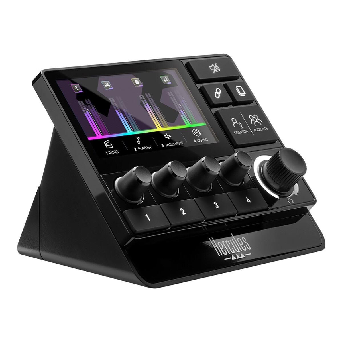 Hercules Stream 200 XLR 8-Track Livestream Real-Time Audio Controller w/ Mic In