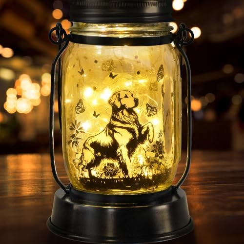 r Gifts for Women/Menr Solar Lanterns Dog Mom Birthday Dog Golden Retrieve