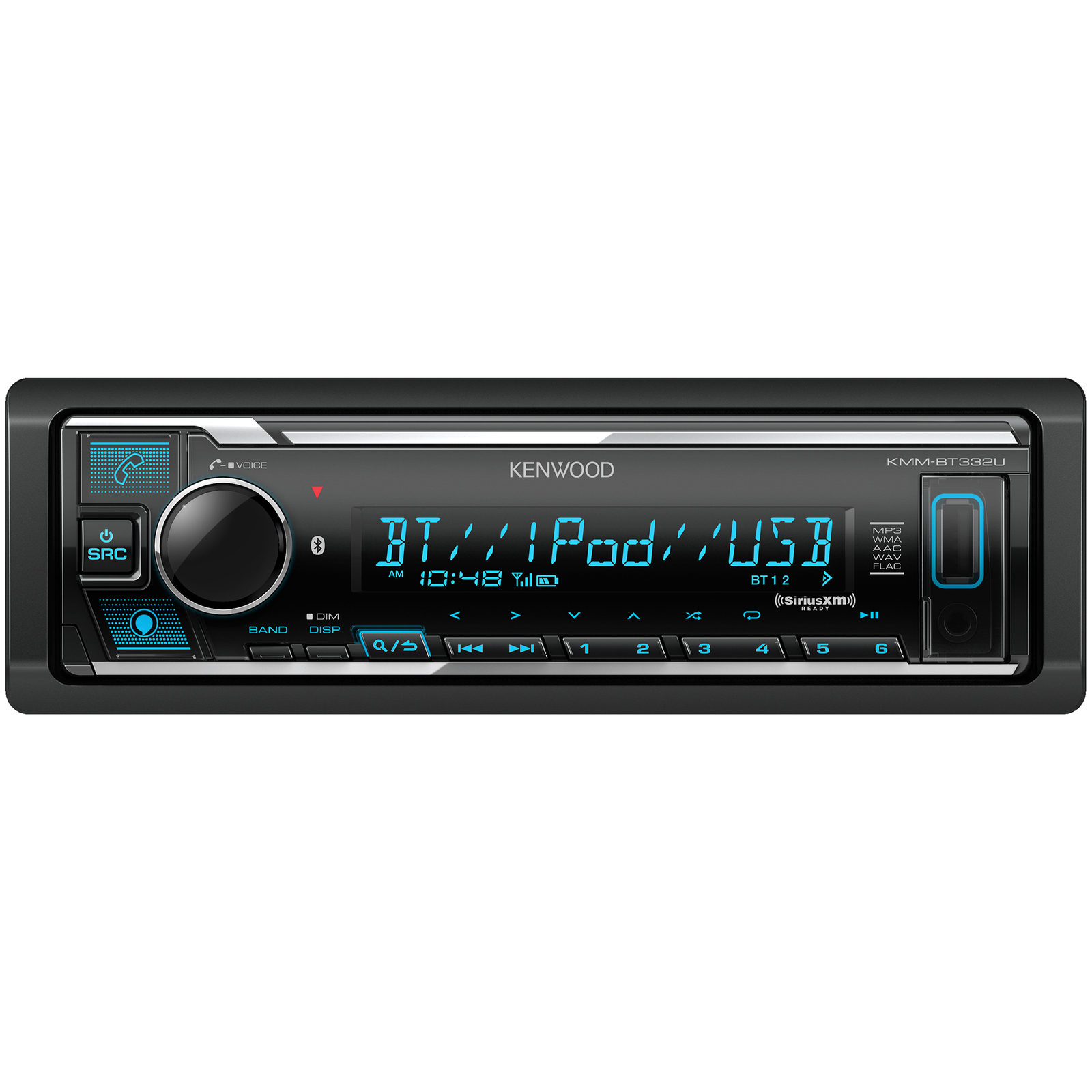 Kenwood KMM-BT332U, Bluetooth Digital Media Receiver w/ Front USB & Aux Input