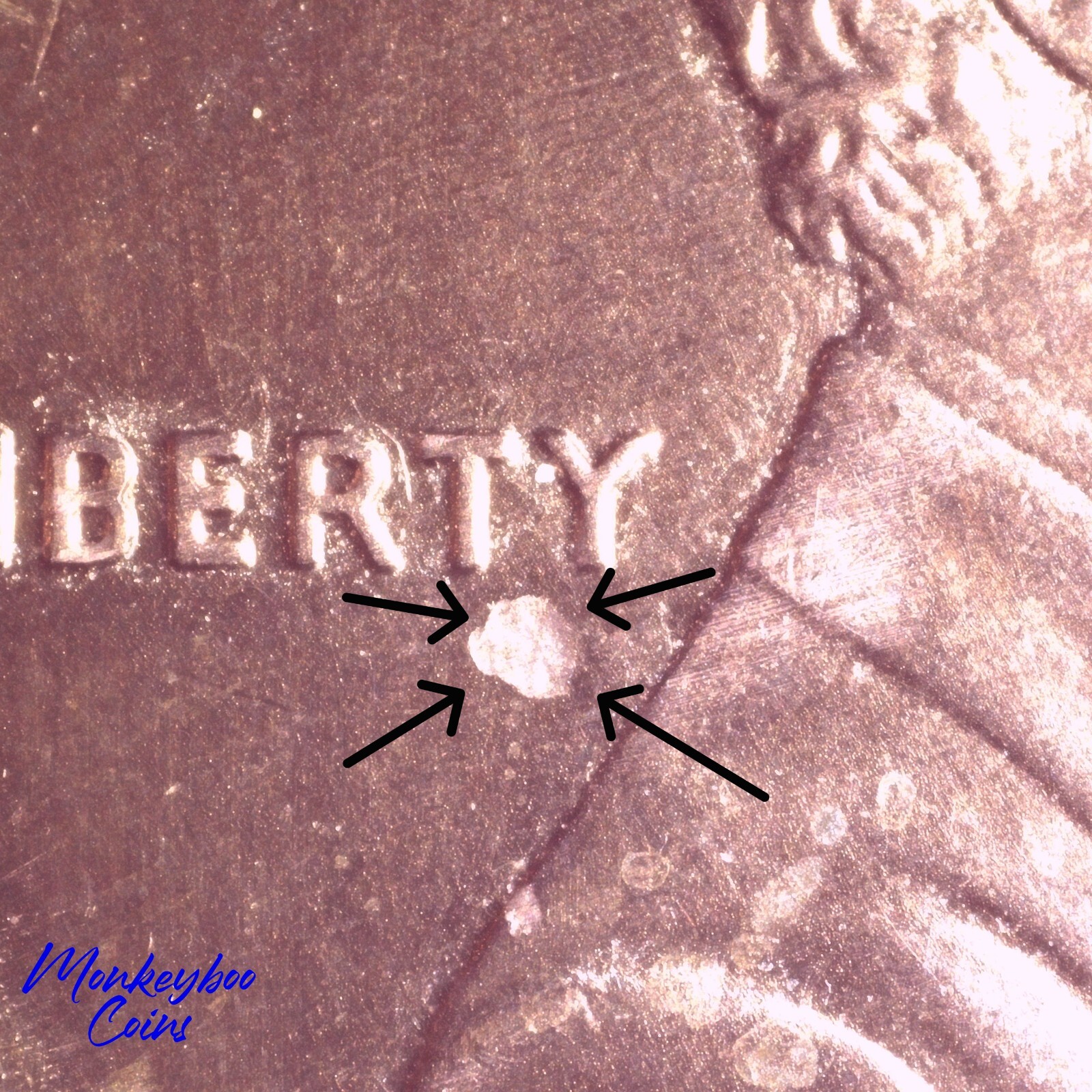 2009 P Early Childhood Cent - Obverse Strike Through - collectible Error