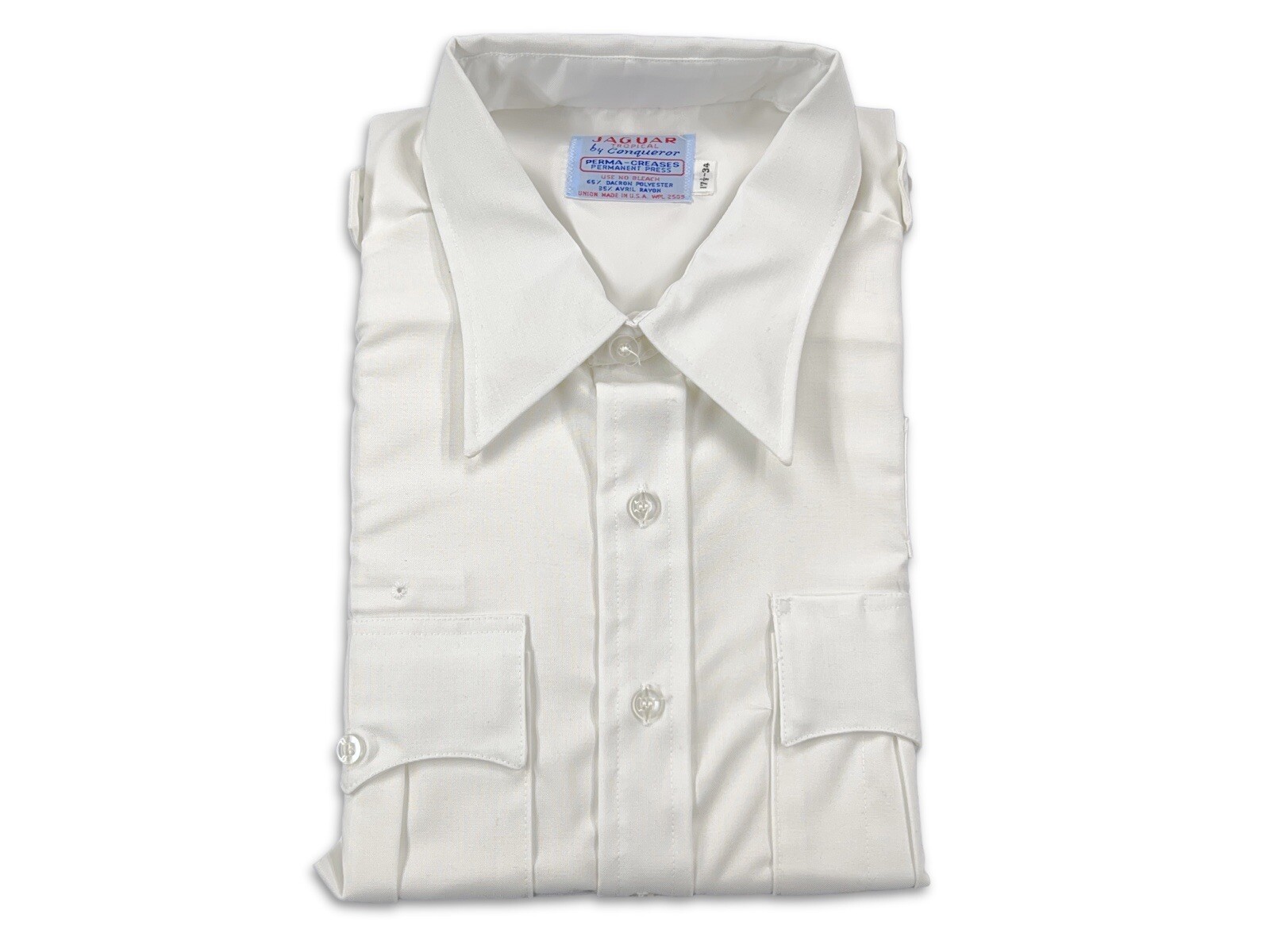 vintage conqueror styled service shirt Size 17.5 Nos