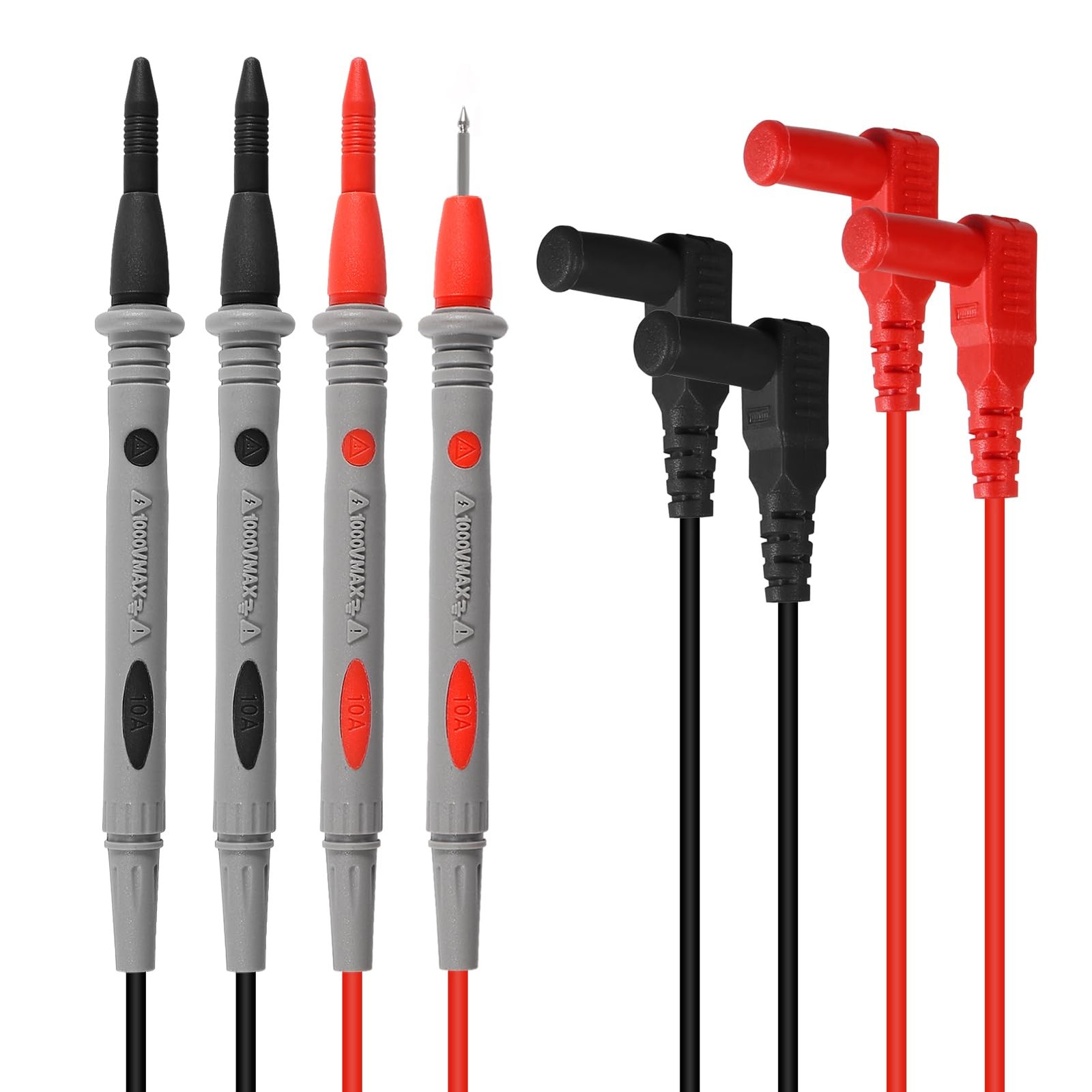 2set 10A Multimeter Test Lead Kit Probes Universal Cable Volt Meter Leads Tes...