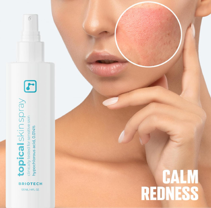 BRIOTECH Topical Skin Spray Hypochlorous Acid Spray for Body & Face Eyelid Clean