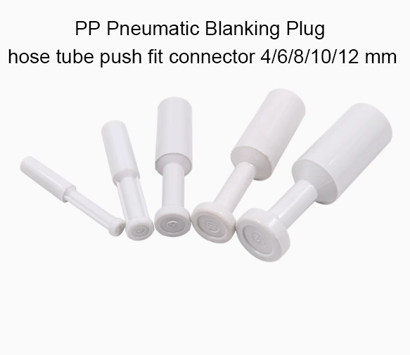 PP Pneumatic Blanking Plug hose tube push fit connector 4/6/8/10/12 mm