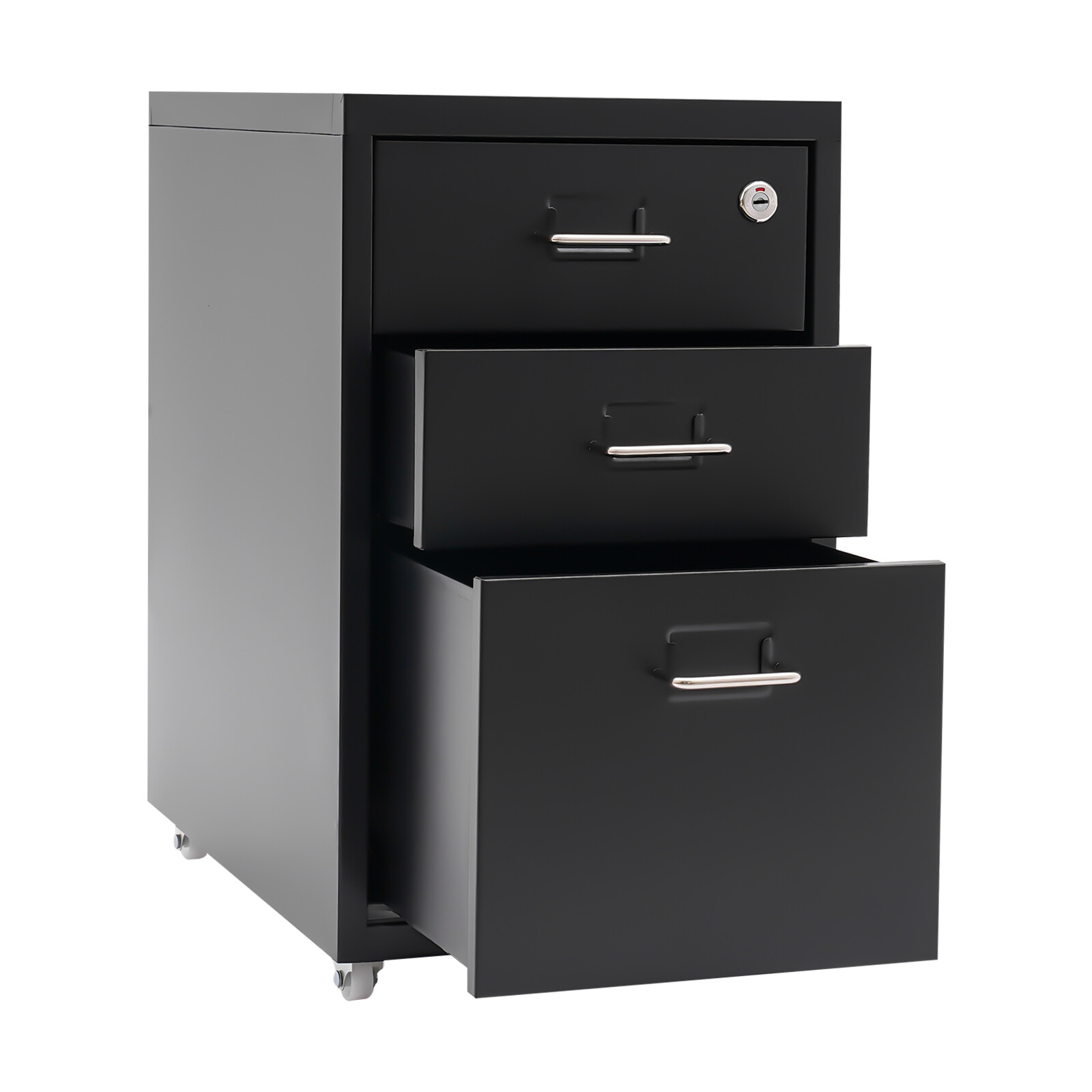 Mobile Filing Cabinet 3 Drawer Organizer Vertical File Cabinet Office Storage