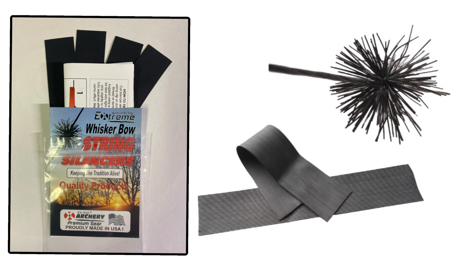 WHISKER Pro Rubber Bow String Silencers Quiet Hunting Dampeners Recurve Compound