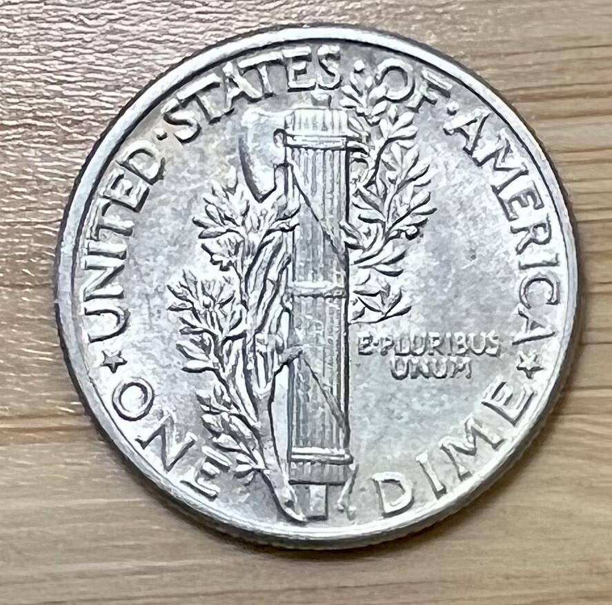 1944-P Mercury Dime 10C Silver - About Uncirculated (AU) – FREE SHIPPING