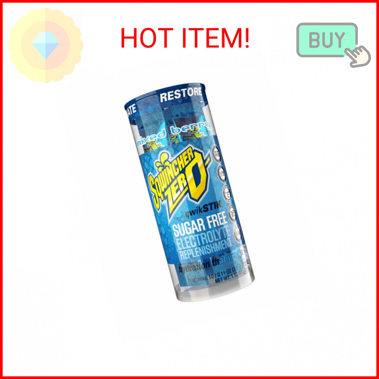 Qwik Stik Tube Pack (10) by Sqwincher