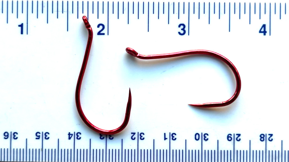 GT Flawless Red Chrome Barbless Octopus Fish Hooks (all sizes)