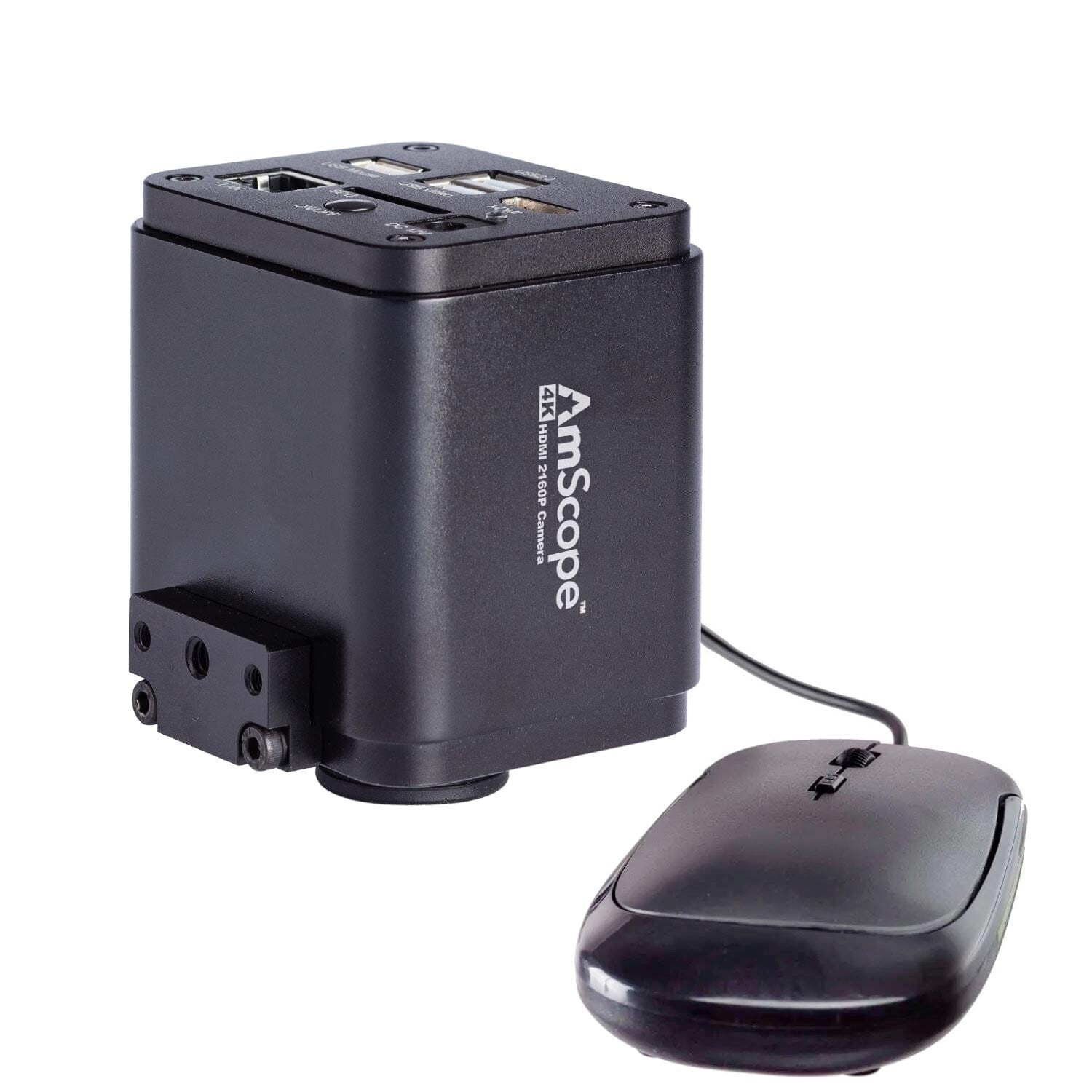 Amscope 4K 30fps 8MP HDMI, LAN, Wi-Fi Color CMOS C-mount Microscope Camera