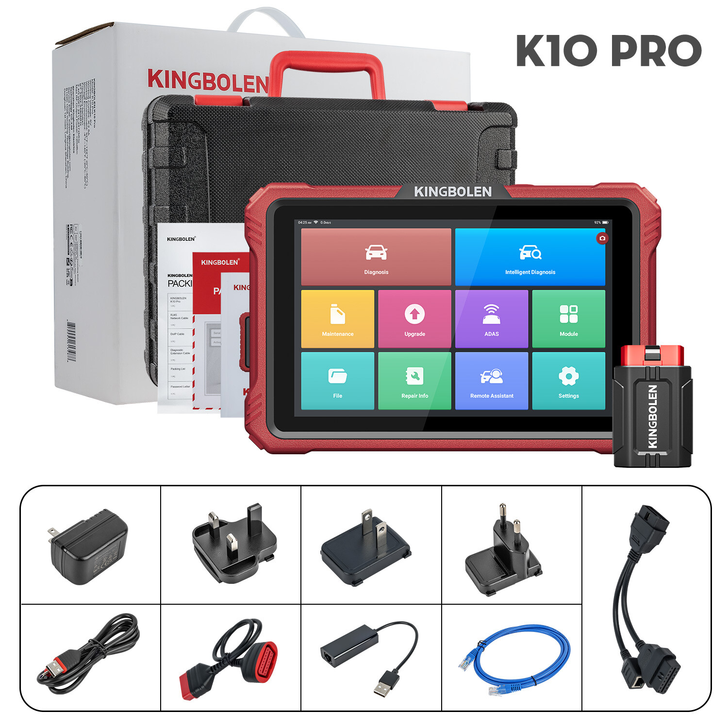 2026 KINGBOLEN K10 PRO OBD2 Bidirectional Scanner Full System Diagnostic Coding