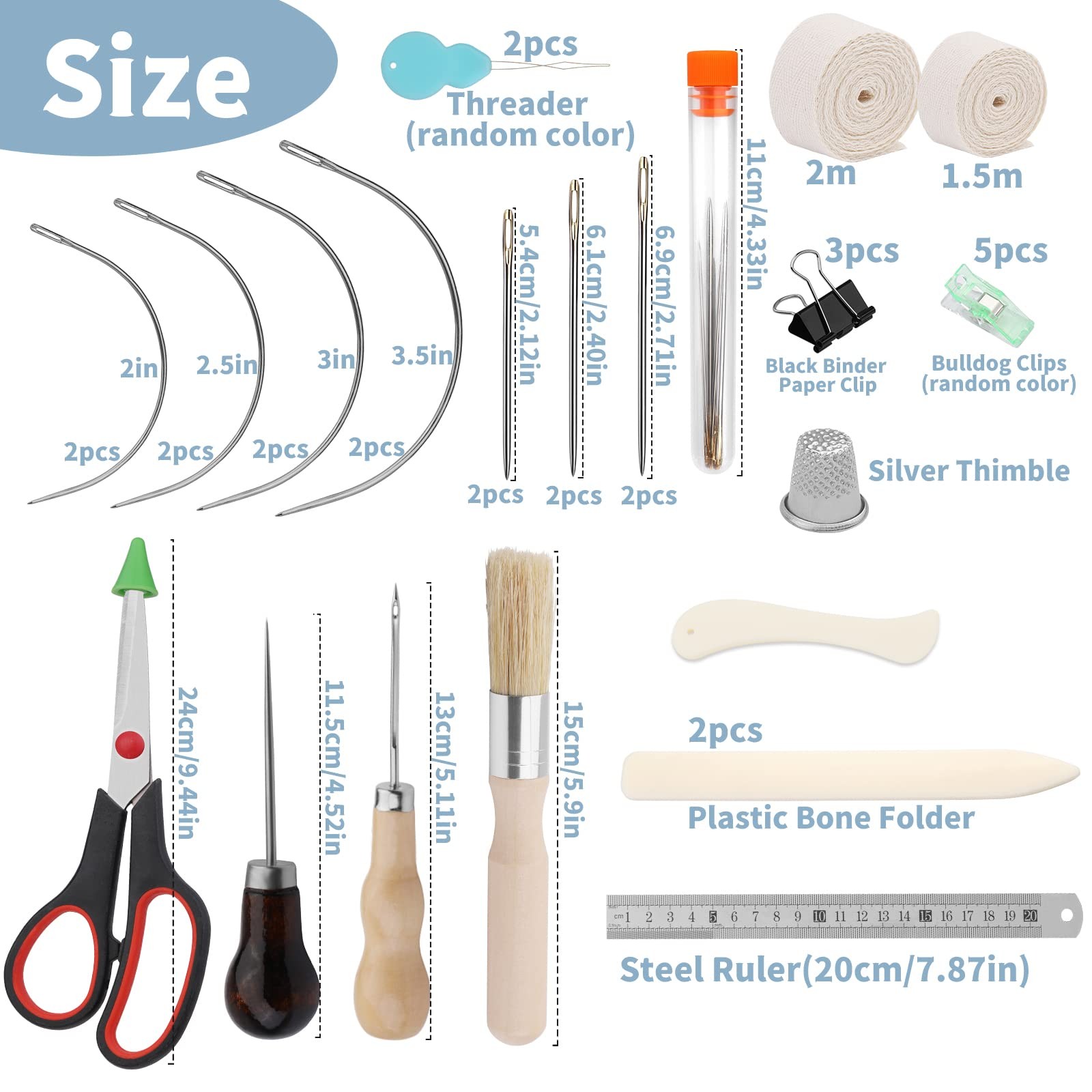 41 Pcs Bookbinding Tools Set 3 Pcs Bone Folder Paper Creaser Paper Folding Tool