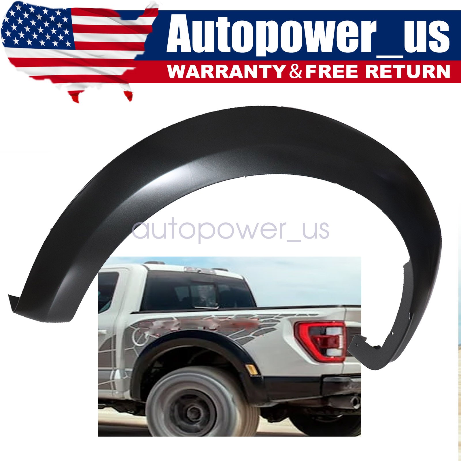 For 2017 2018 2019-20 Ford F-150 Rear Left Side Wheel Arch Molding Fender Flare