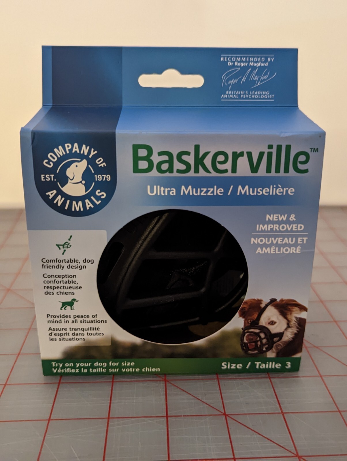 Baskerville Ultra Muzzle Size 3 (Collie, Staff Bull Terrier) New/Opened Box