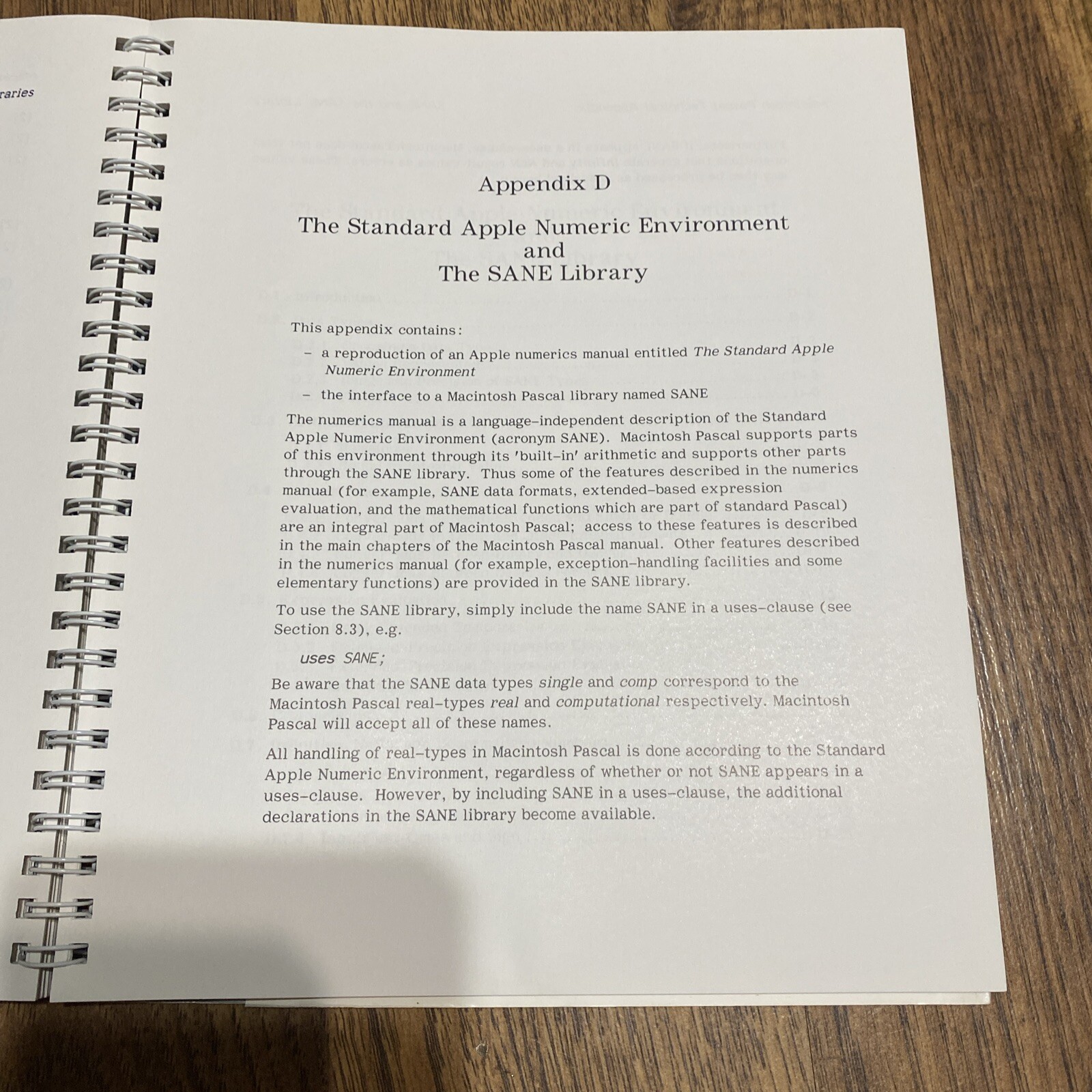 MacIntosh Pascal Technical Appendix 1984 Apple M1507