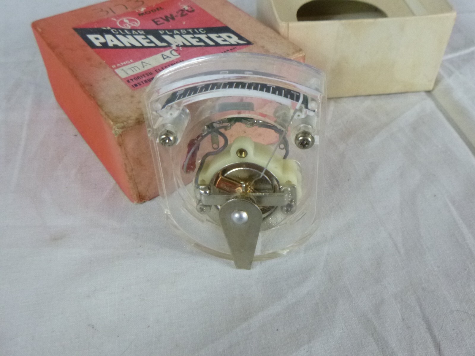 NOS Vtg Kyoritsu Electrical Instruments Clear Plastic Panel Meter EW-20 Japan
