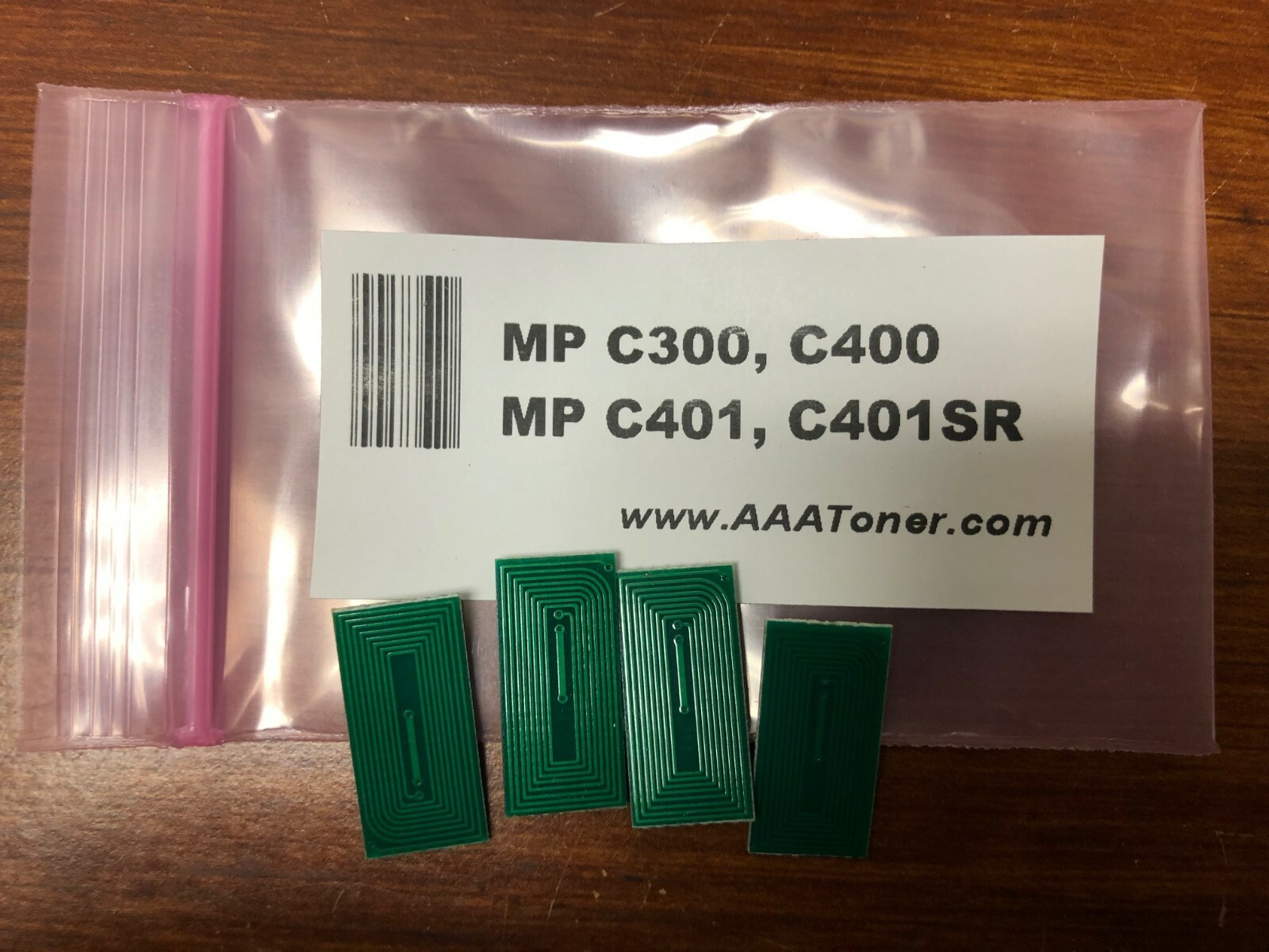 4 x Toner Reset Chip for Ricoh Aficio MP C300, C400, C401, C401SR (BCMY) Refill